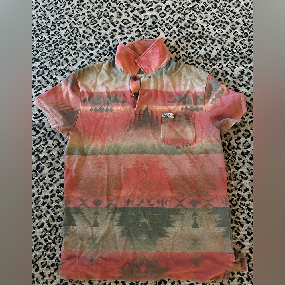 Vintage Mens Ralph Lauren Navajo Polo Size Small